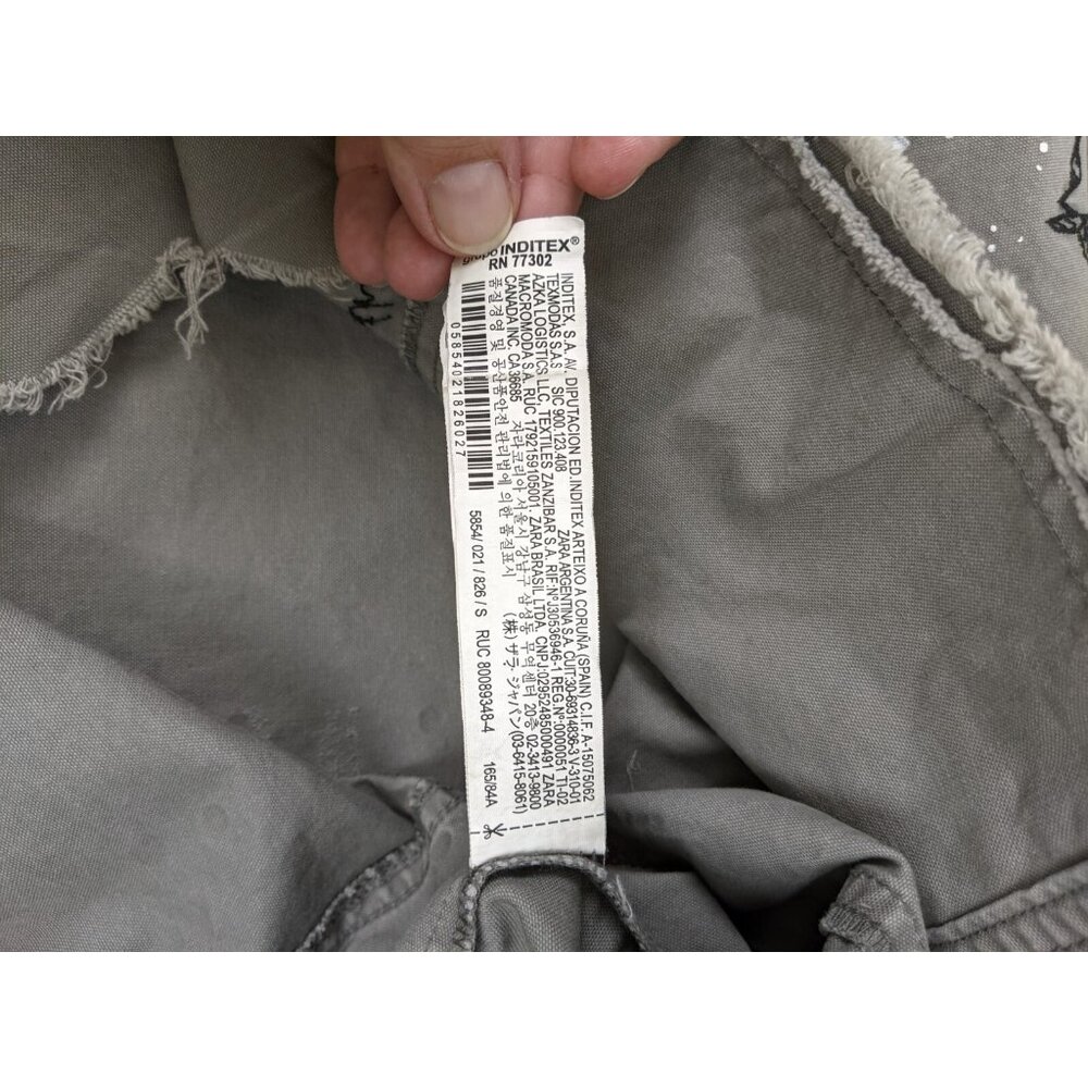 Zara Basic Outerwear Button Down Painted Patches … - image 6